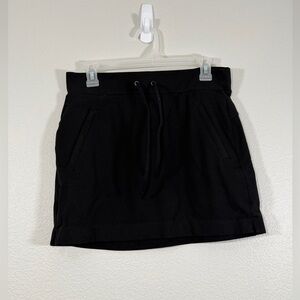 Athleta Skort Skirt Biker Short Attached Zipper Pocket Black Athletic Women XS